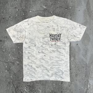 Mayday parade white and black graphic shirt